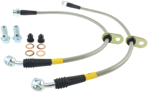 StopTech 97-01 Prelude Rear SS Brake Lines - Bull Strap