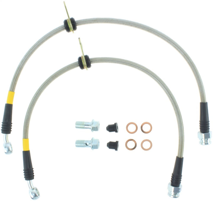 StopTech 97-01 Prelude Rear SS Brake Lines - Bull Strap