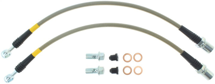StopTech 98-05 Lexus GS300/GS350/GS400/GS430/GS450H Front Stainless Steel Brake Lines - Bull Strap