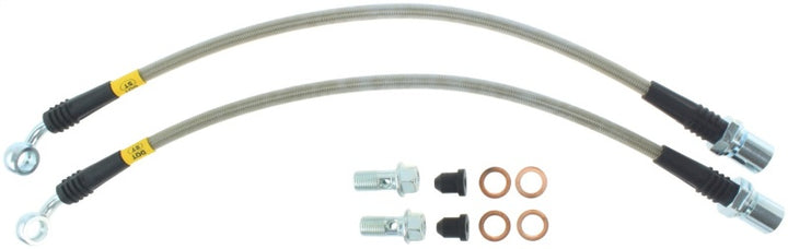 StopTech 98-05 Lexus GS300/GS350/GS400/GS430/GS450H Rear Stainless Steel Brake Lines - Bull Strap
