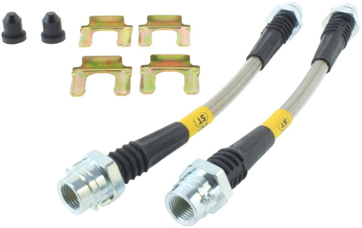 StopTech 98-06 Golf 1.8 Turbo/VR6/20th Ann Rear Stainless Steel Brake Line Kit (does not replace all - Bull Strap
