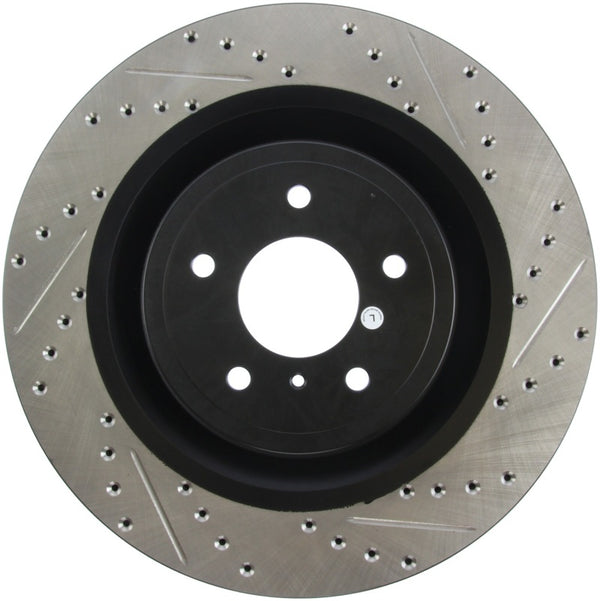 StopTech Infiniti G37 / Nissan 370Z SportStop Slotted & Drilled Front Left Rotor - Bull Strap