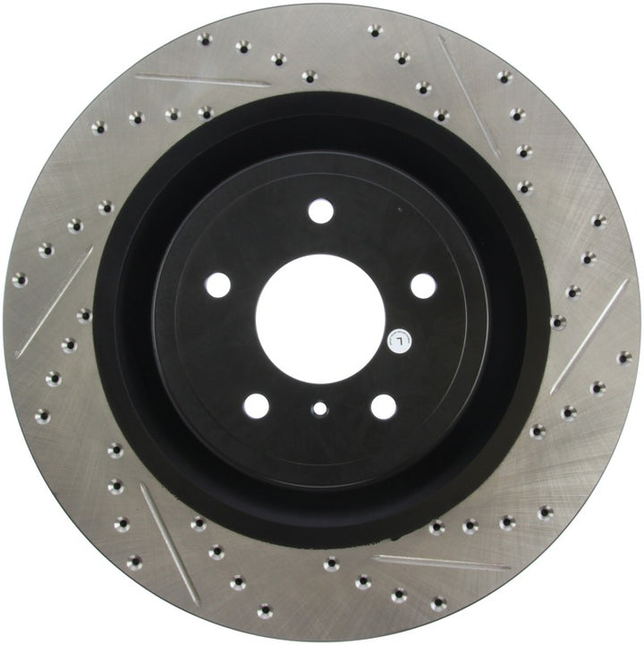 StopTech Infiniti G37 / Nissan 370Z SportStop Slotted & Drilled Front Left Rotor - Bull Strap