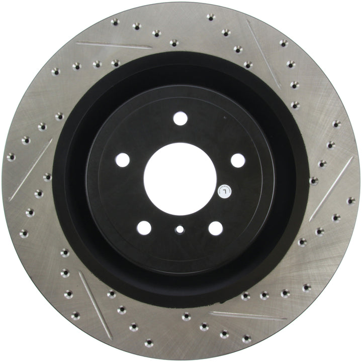 StopTech Infiniti G37 / Nissan 370Z SportStop Slotted & Drilled Front Left Rotor - Bull Strap