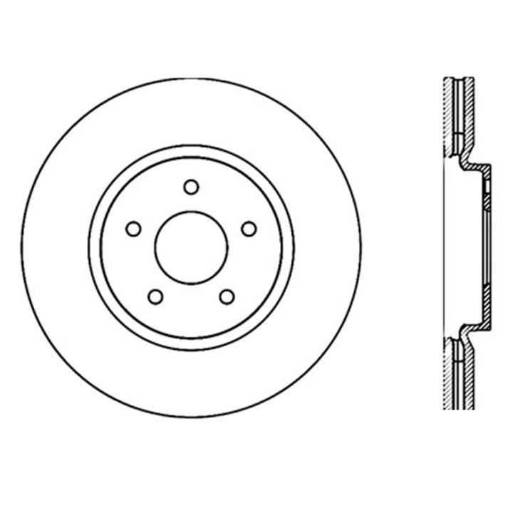 StopTech Infiniti G37 / Nissan 370Z SportStop Slotted & Drilled Front Left Rotor - Bull Strap