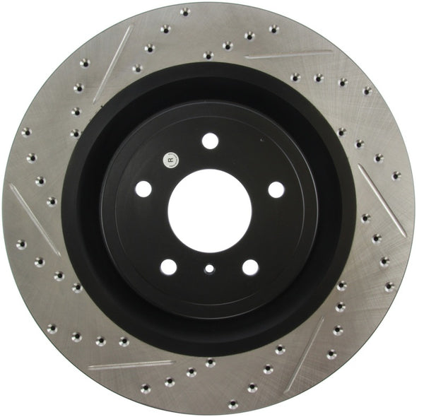 StopTech Infiniti G37 / Nissan 370Z SportStop Slotted & Drilled Front Right Rotor - Bull Strap
