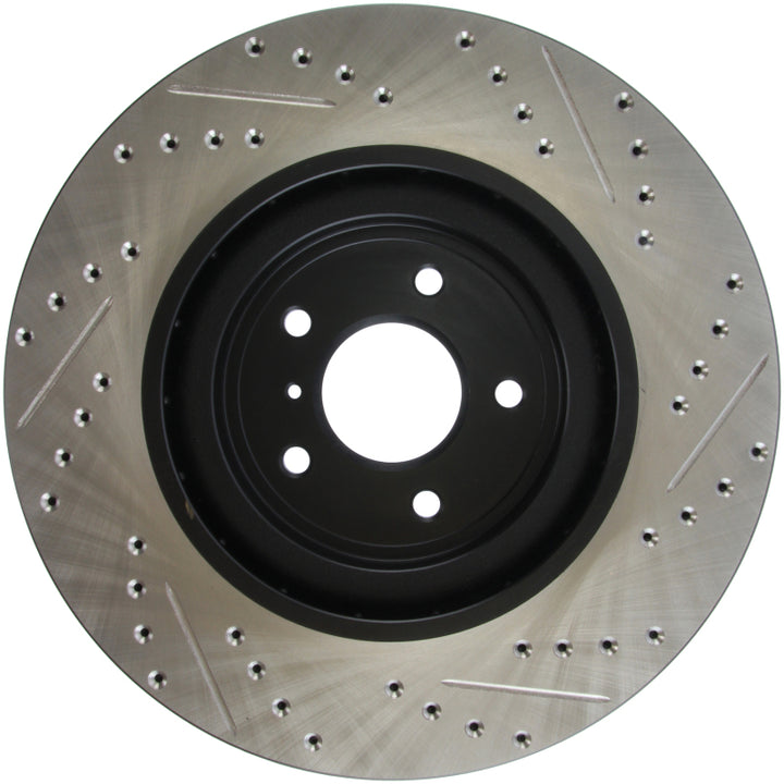 StopTech Infiniti G37 / Nissan 370Z SportStop Slotted & Drilled Front Right Rotor - Bull Strap