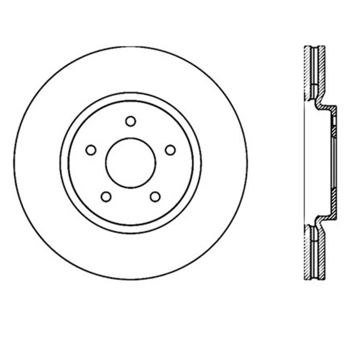 StopTech Infiniti G37 / Nissan 370Z SportStop Slotted & Drilled Front Right Rotor - Bull Strap