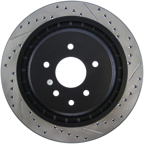 StopTech Infiniti G37 / Nissan 370Z SportStop Slotted & Drilled Rear Left Rotor - Bull Strap