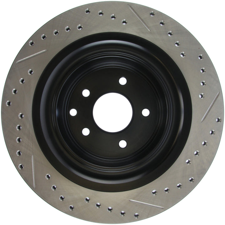 StopTech Infiniti G37 / Nissan 370Z SportStop Slotted & Drilled Rear Right Rotor - Bull Strap