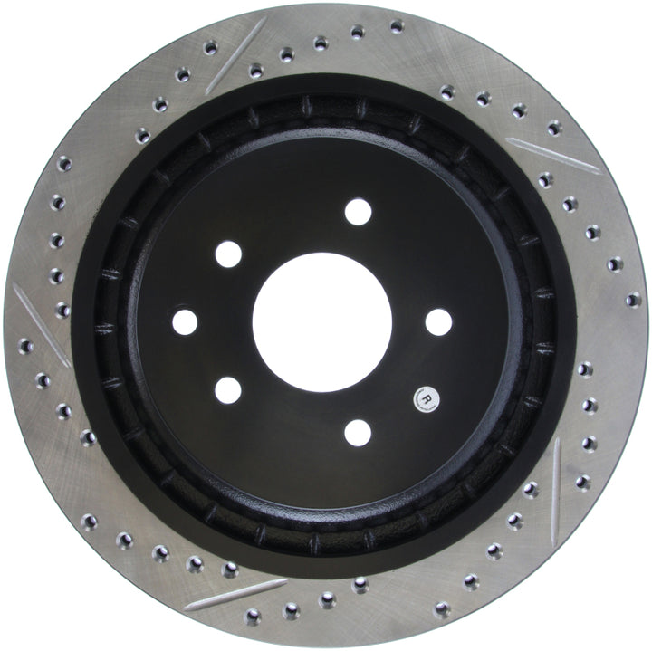 StopTech Infiniti G37 / Nissan 370Z SportStop Slotted & Drilled Rear Right Rotor - Bull Strap