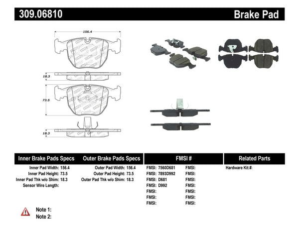 StopTech Performance 00-04 BMW M5 E39 / 00-06 X5 / 03-05 Range Rover HSE Front Brake Pads - Bull Strap