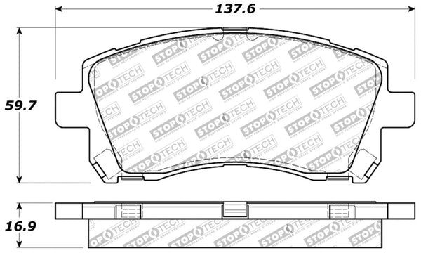 StopTech Performance 02-03 WRX Front Brake Pads - Bull Strap