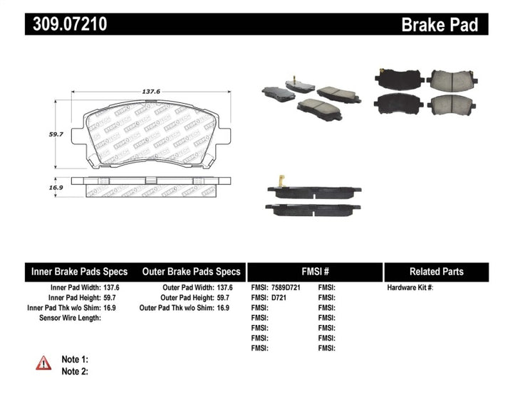 StopTech Performance 02-03 WRX Front Brake Pads - Bull Strap