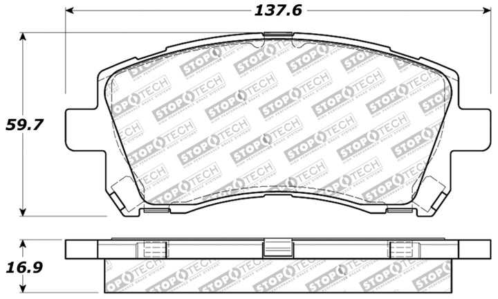 StopTech Performance 02-03 WRX Front Brake Pads - Bull Strap