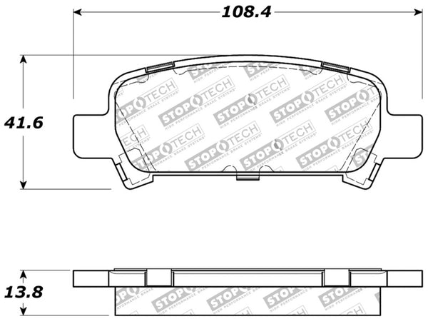 StopTech Performance 02-03 WRX Rear Brake Pads - Bull Strap