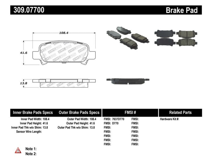 StopTech Performance 02-03 WRX Rear Brake Pads - Bull Strap