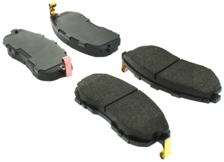 StopTech Performance 02-05 Infiniti G35 / 07-09 Nissan Altima/Sentra / 6/02-05 350Z Front Brake Pa - Bull Strap