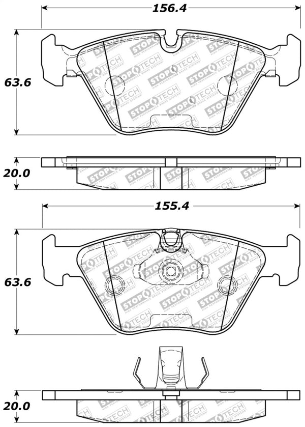 StopTech Performance 04-09 BMW X3 (E38) / 06-09 Z4 3.0Si (E86) / 00-07 330 Series Front Brake Pads - Bull Strap