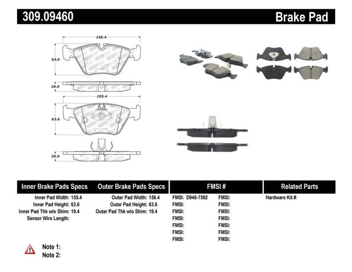 StopTech Performance 04-09 BMW X3 (E38) / 06-09 Z4 3.0Si (E86) / 00-07 330 Series Front Brake Pads - Bull Strap