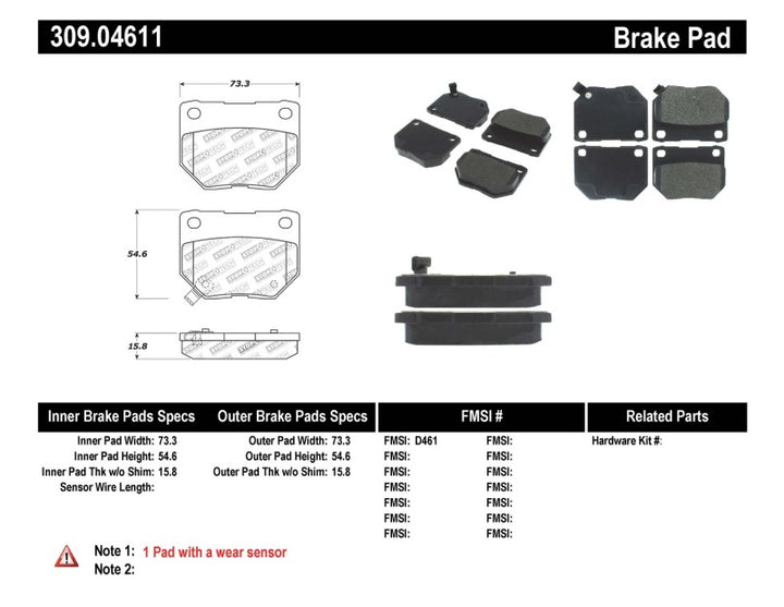 StopTech Performance 06-07 Subaru Impreza WRX (Exc STi) Rear Brake Pads - Bull Strap