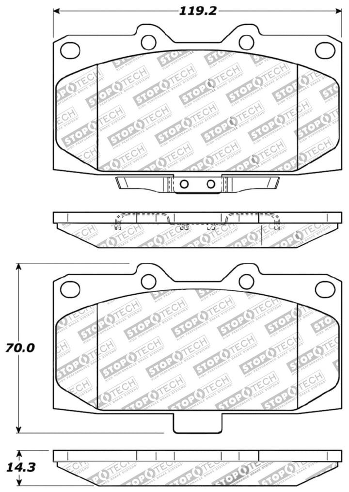 StopTech Performance 06-07 Subaru Impreza WRX/WRX STi Front Brake Pads - Bull Strap