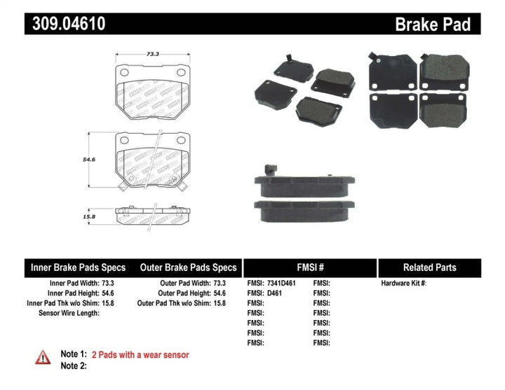 StopTech Performance 06-07 WRX Rear Brake Pads - Bull Strap