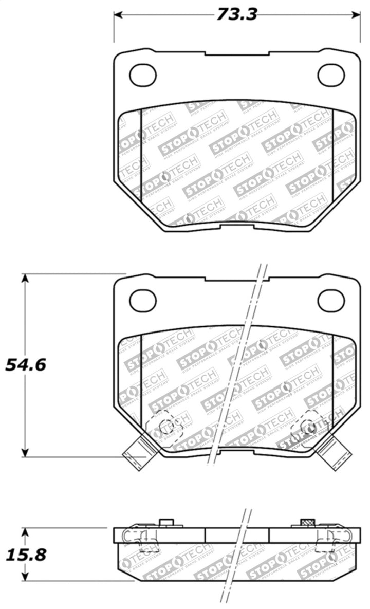 StopTech Performance 06-07 WRX Rear Brake Pads - Bull Strap
