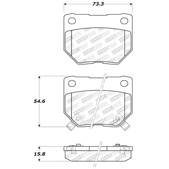 StopTech Performance 06-07 WRX Rear Brake Pads - Bull Strap