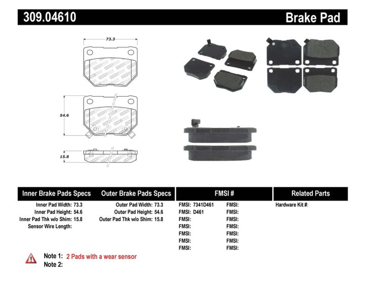 StopTech Performance 06-07 WRX Rear Brake Pads - Bull Strap