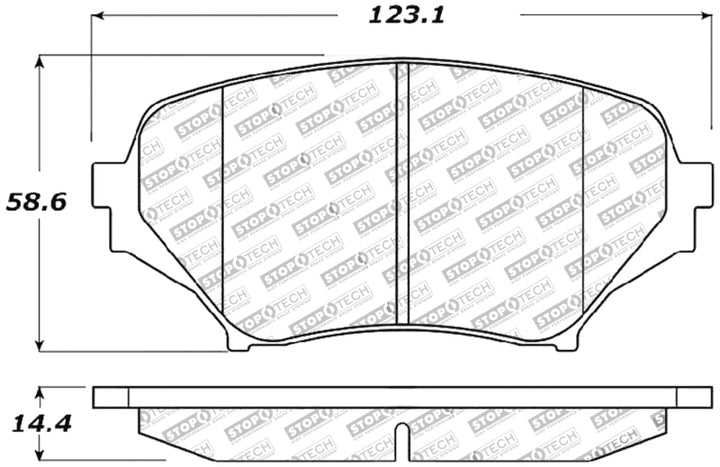 StopTech Performance 06-08 Mazda Miata MX-5 Front Brake Pads - Bull Strap