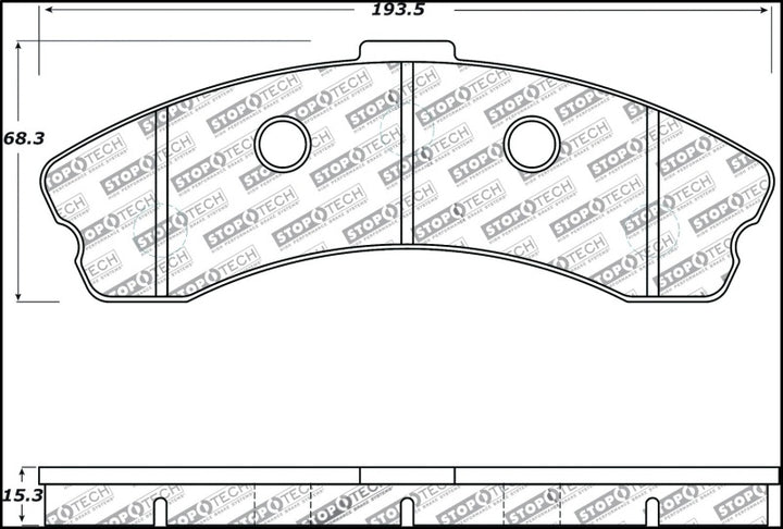 StopTech Performance 06-09 Chevrolet Corvette Z06 Front Brake Pads - Bull Strap