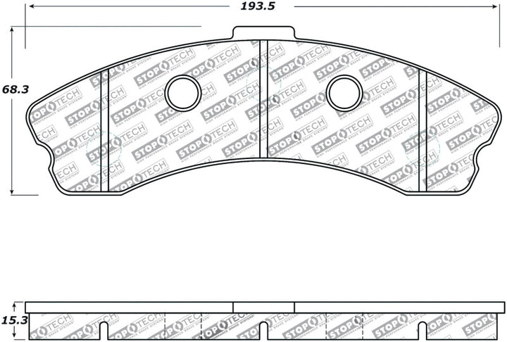 StopTech Performance 06-09 Chevrolet Corvette Z06 Front Brake Pads - Bull Strap