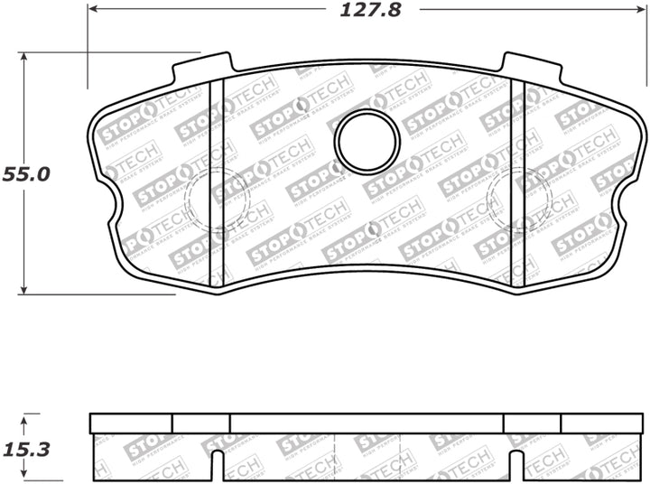 StopTech Performance 06-09 Chevy Corvette Z06 Rear Brake Pads - Bull Strap