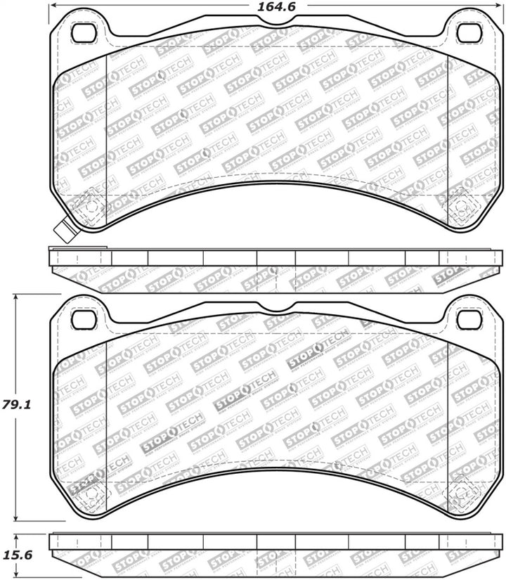 StopTech Performance 08-09 Lexus IS F Front Brake Pads - Bull Strap