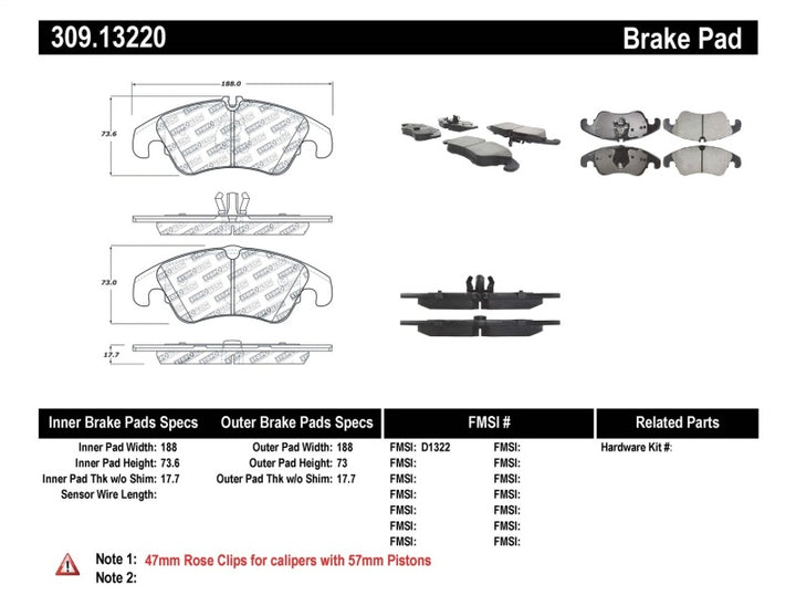 StopTech Performance 08-10 Audi A5 / 10 S4 / 09-10 Audi A4 (except Quattro) Front Brake Pads - Bull Strap