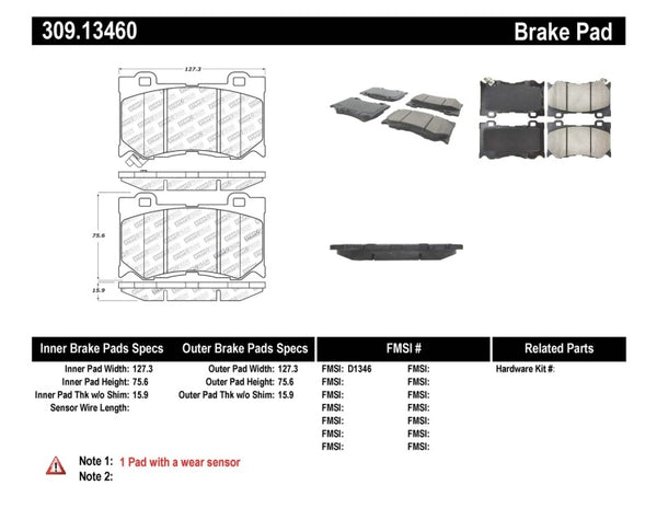 StopTech Performance 09-13 Infiniti FX35/FX37/FX45/FX50/08-13 G37 / 09-12 370Z Front Brake Pads - Bull Strap