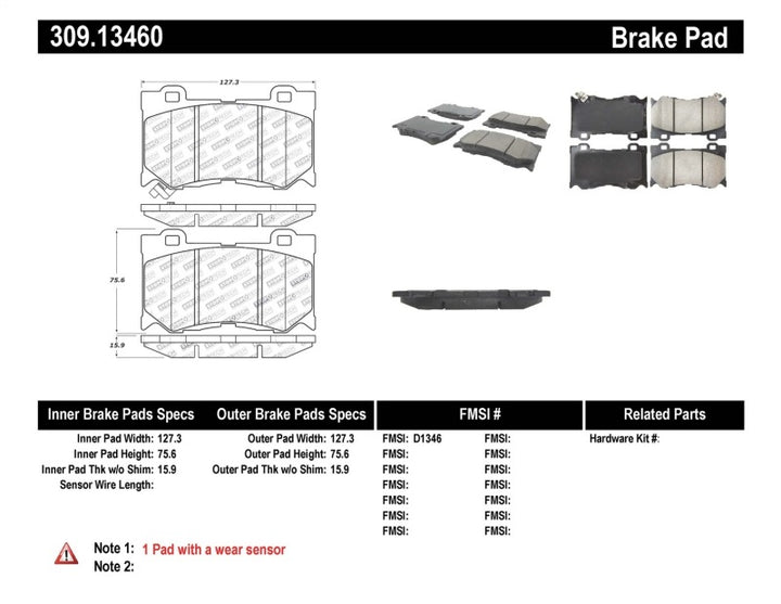StopTech Performance 09-13 Infiniti FX35/FX37/FX45/FX50/08-13 G37 / 09-12 370Z Front Brake Pads - Bull Strap
