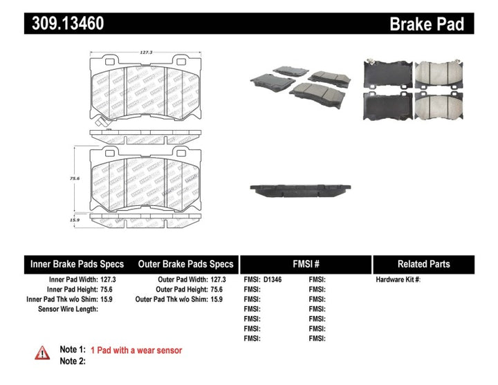 StopTech Performance 09-13 Infiniti FX35/FX37/FX45/FX50/08-13 G37 / 09-12 370Z Front Brake Pads - Bull Strap
