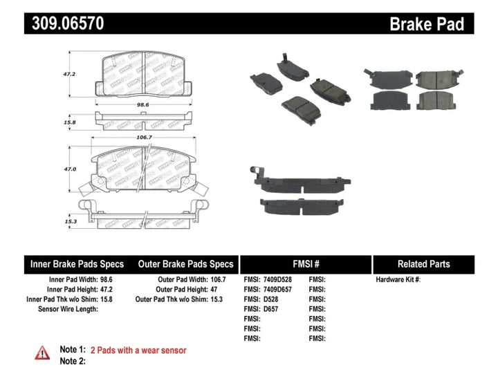 StopTech Performance 1/90-95/00-05 Toyota MR2/Spyder Rear Brake Pads - Bull Strap