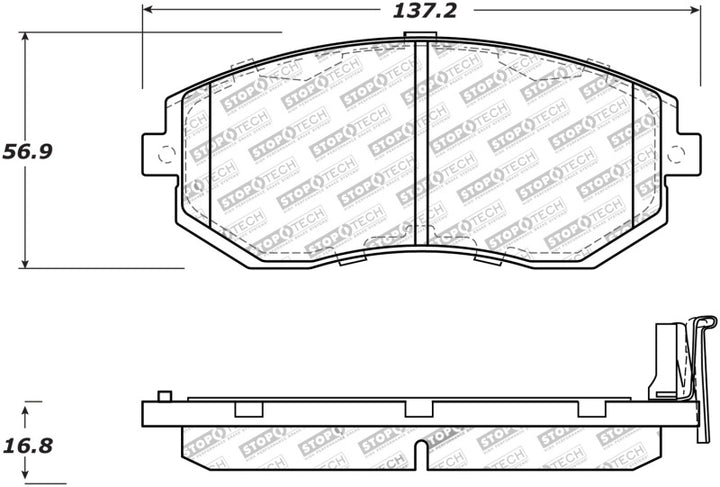 StopTech Performance 13 Scion FR-S / 13 Subaru BRZ Front Brake Pads - Bull Strap