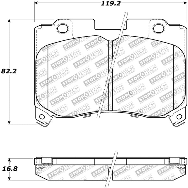 StopTech Performance 5/93-98 Toyota Supra Turbo Front Brake Pads - Bull Strap