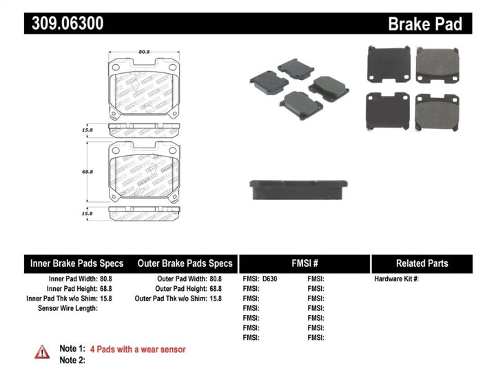 StopTech Performance 5/93-98 Toyota Supra Turbo Rear Brake Pads - Bull Strap