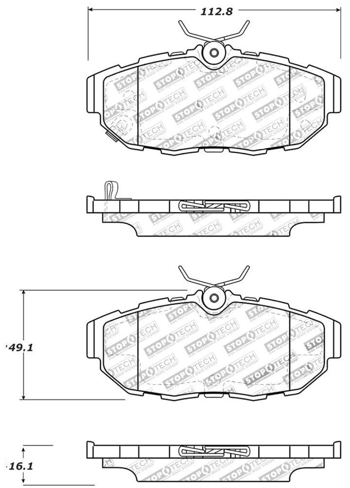 StopTech Performance Brake Pads - Bull Strap