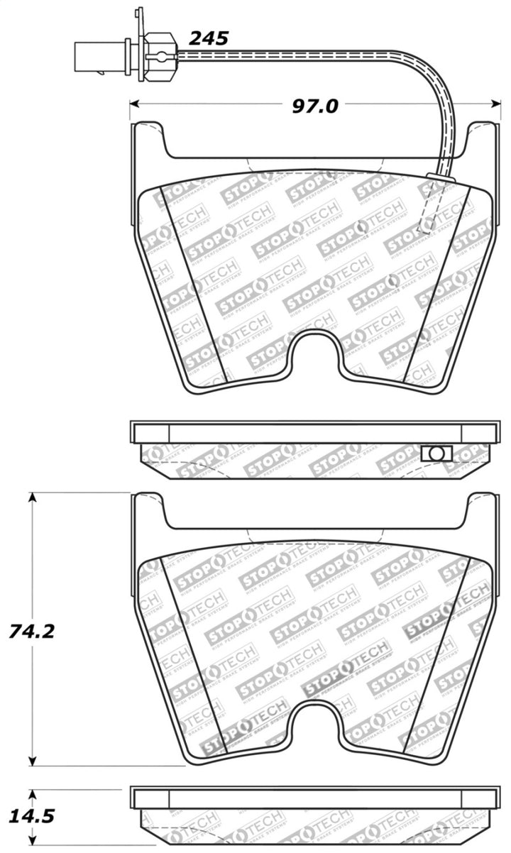 StopTech Performance Brake Pads - Bull Strap