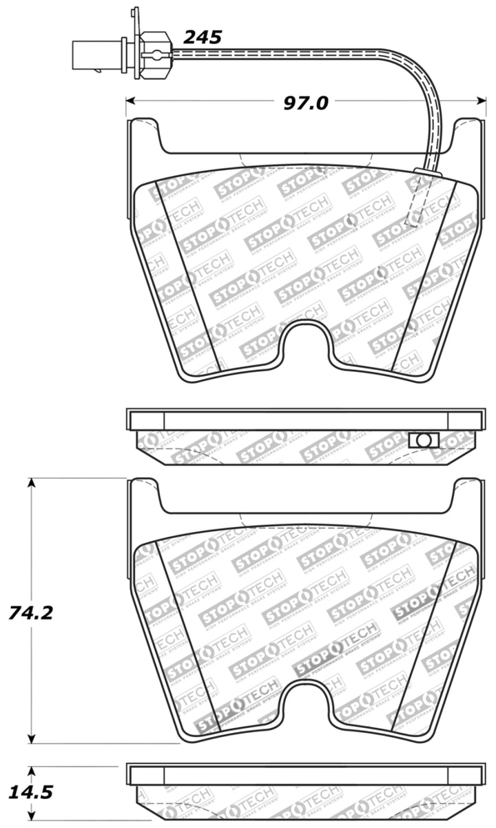 StopTech Performance Brake Pads - Bull Strap