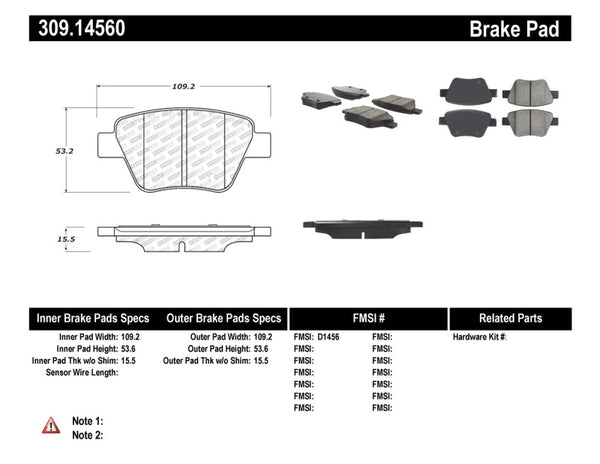 StopTech Performance Volkswagen Rear Brake Pads - Bull Strap