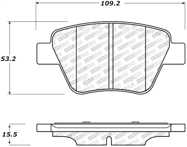 StopTech Performance Volkswagen Rear Brake Pads - Bull Strap