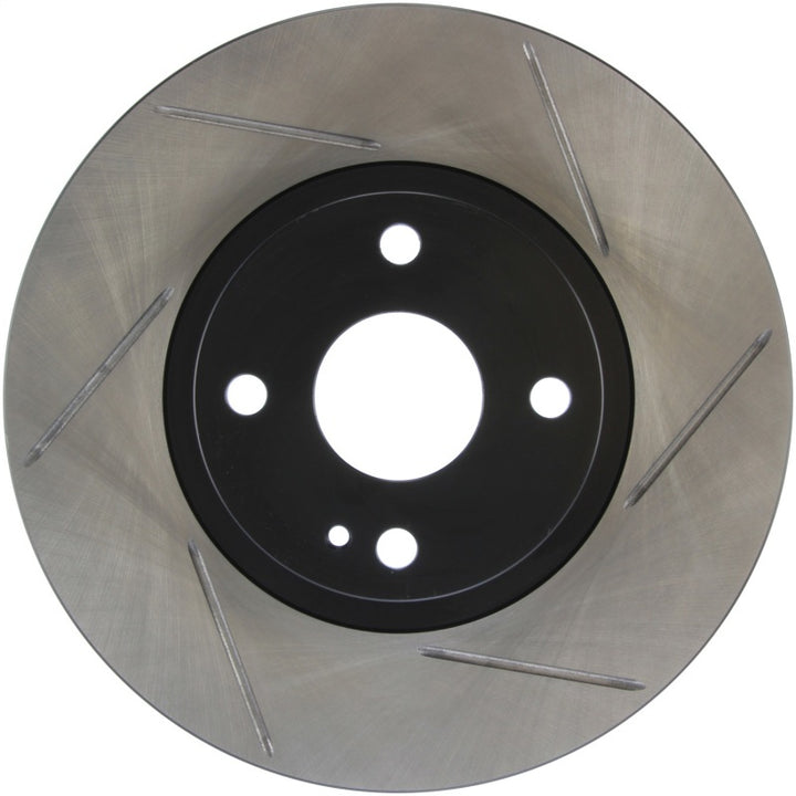 StopTech Power Slot 01-05 Mazda Miata Sport Suspension/Turbo SportStop Slotted Front Left Rotor - Bull Strap