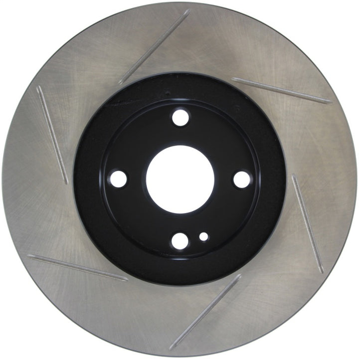 StopTech Power Slot 01-05 Mazda Miata Sport Suspension/Turbo SportStop Slotted Front Left Rotor - Bull Strap
